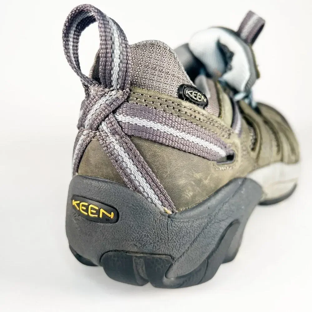 Keen 5258 Voyageur Low Leather Trail Hiking Shoes Taupe Brown Black Women 9